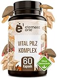 Vitalpilz Komplex - 60 Pilz Komplex Kapseln - 7 kraftvolle Pilze - Pilzkapseln aus Reishi,...