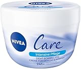 NIVEA Creme Care Intensive Pflege, Gesicht- und Körperpflege mit 24h intensiver...