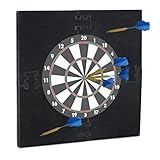 Relaxdays Dartscheibe Schutz 'R6', Dart Auffangring, 45 cm Durchmesser, Catchring, EVA,...