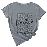 huaa T Shirts for Women UK Fashion Loose Round Neck Pullover Bottoming Teacher's Day Cute...