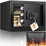 25L Safe Tresor Feuerfest mit Wasserdichter Geldtasche, Digitaler Heimtresor mit...