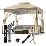 Pop-Up-Pavillon für den Außenbereich, 25,4 x 25,4 cm, sofortiges Überdachungszelt mit...