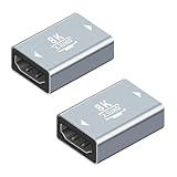 Powice 2 Stücke HDMI Kupplung 8K,HDMI Verbinder, HDMI Buchse auf Buchse Unterstützung...