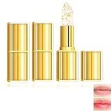 Temperaturänderung Lippenstift 24 Stunden Halt Gold Transparente Lip Balm Lippenpflege...