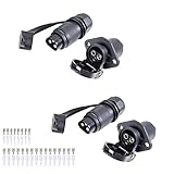 Feuunly 2 Stück x 3 Polig Traktor Stecker Steckdose 12V, Din 9680 Wasserdicht...
