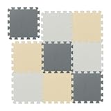 Relaxdays Puzzlematte, 9-teiliges Spielmatten Set, 30 x 30 cm, schadstofffrei,...