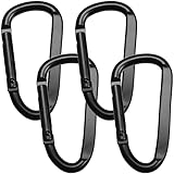 4 Stück Schraubkarabiner 6,7cm,Karabiner set,Karabiner Haken D-Clip,Karabiner...