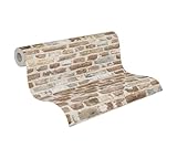 A.S. Création Tapete Stein Braun Beige THE BOS 388293 Vliestapete Backstein...