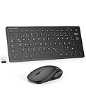 TECKNET Kabelloses Set, Deutsch QWERTZ Layout, 2.4 GHz Funk Mini Tastatur Mouse,...