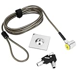 QWORK® Laptop Schloss, 2 m langes Stahlkabel-Laptopschloss,...