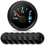 Kraftstoffanzeige, Kraftstoffstandsanzeige 52 mm 0-190ohms mit 7-Farben...