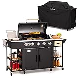 Klarstein Gasgrill für Camping Balkon Garten, Grill mit 6 Brenner, 20700W...