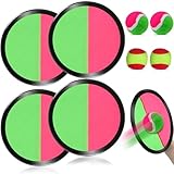 Ulikey Klettballspiel, Klettballspiel Catch Ball Set mit 4 Paddel und 4 Bälle,...