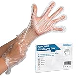 100 ARNOMED PE-Einmalhandschuhe Einweg Herren, Einweg Handschuhe in der Box,...
