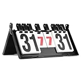 QWORK® 4-Stellig Sportwettbewerb Anzeigetafel Tragbare Klappbar Zähltafel für...