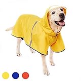 Dociote Hunde Regenmantel Regenjacke mit Kapuze & Kragenloch & Reflektierender...