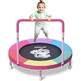 JOY SPOT! Kinder Trampolin Einhorn, Ø91 cm Fitness-Trampolin Indoor Outdoor mit...