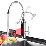 Elektrische Wasserhahn Edelstahl Armatur 3300W Sofortiger Warm KüChenarmatur...