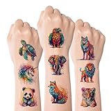 Kotkiddy Wasserfarben Tiere Temporäre Tattoos für Kinder - 60 Stile Temporär für...