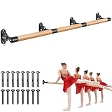 BeneLabel 2.5M Ballet Barre, Wall Mounted Wood Adjustable Dance Bar for Home...