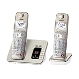 Panasonic KX-TGE262GN Schnurlostelefon mit Anrufbeantworter (Bis zu 1.000 Telefonnummern...