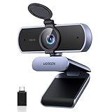 UGREEN UHD Webcam 4K, Webcam mit Mikrofon und Objektivabdeckung, PC Kamera mit...