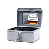 MAUL Geldkassette aus Stahl 15,2x11,5x8 cm | Geldkassette abschließbar |...