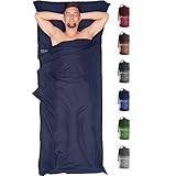 Fit-Flip Hüttenschlafsack Ultraleicht, Mikrofaser Schlafsack Inlay mit extra...