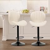 COLAMY Barhocker 2er Set, Moderne Barstuhl Drehbar, Verstellbare Kunstleder...