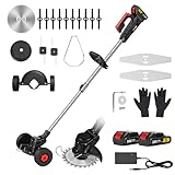 CONENTOOL 600W Akku Rasentrimmer mit 2X 2000Ah Akku, 24V Rasenkantenschneider...
