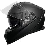 Integralhelm Helm Motorradhelm Rollerhelm RALLOX 69-2 Größe XL matt schwarz...