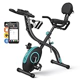 MERACH 4-in-1 Heimtrainer Klappbar, Hometrainer Fahrrad mit LCD Monitor und...