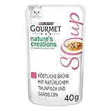 Gourmet Crystal Soup für Katzen mit naturbelassenem Thunfisch und Sardellen,...