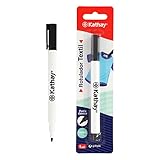 Kathay | Permanenter Textilstift, schwarz, konische Spitze, 1 mm, perfekt zum Anpassen von...