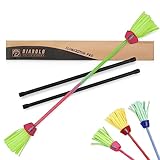 Diabolo Freizeitsport Flowerstick Pro (grün-pink) - Flowerstick aus Fiberglas inkl. 2...