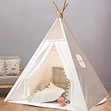 Camiraft Weiß Kinder Tipi Zelt,klassisches indisches Spielzelt für Kinder,Kinderzelte...