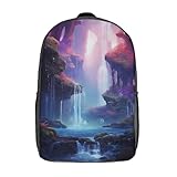 LMYmoney Schulrucksack, surrealer Fantasie-Wasserfall, Büchertasche für Jungen und...