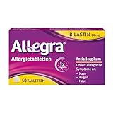 Allegra Allergietabletten 50 Stk | Antihistaminikum | Wirkstoff Bilastin | schnell und 24...