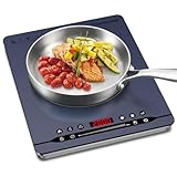 Einzel-Induktionskochfeld 2000W AMZCHEF Tragbares induktionsplatte mit leisem...