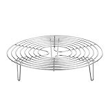OUOULAJY Rundes Grillrost aus Edelstahl, Dampfgarer für Restaurant, Küche, 28 cm, 28 cm