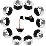 KSJEHW 10 Stücke Edelstahl Rotwein Tropf Stop, Stop Ring Weinflasche, Tropfring...