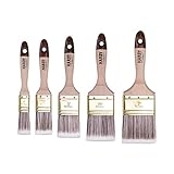 HARDY WORKING TOOLS Flachpinsel-Set 5-teilig, 1 Stück – 25, 35, 50, 60, 75 mm Breite,...
