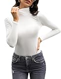 Aottori Rollkragenshirt Damen Langarm Langarmshirt Eng Baumwolle Oberteile...