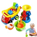 Womsclo Sandspielzeug für 4-6 Kinder 14pcs Sandgrubenspielzeug sicherer Plastik-Sand- und...
