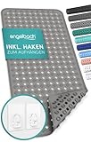 Engelbach® Badewannenmatte rutschfest Inkl. 2 Haken zum Aufhängen [88x40cm] 100%...