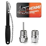 HENMI Fahrrad Kettenpeitsche, Zahnkranzabzieher und Kassetten Abzieher Kit, Ritzelabzieher...
