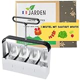 Jarden® Manuelle Erdballenpresse Anzucht – 4X quadratische Erdballen (5x5 cm) –...