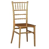 OKAFFAREFATTO MADDALONI Esszimmerstuhl Chiarina aus Kunststoff Farbe Messing...