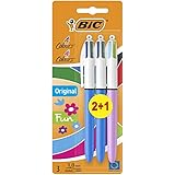 BiC Kugelschreiber vierfarbig Standard und Fashion, 3 Stück (1er Pack)