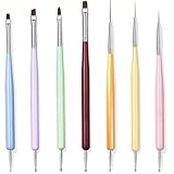7 Nail Art Pinsel Set für Enthält Nagellackpinsel, Nailart-Malpinsel, Nagelliner-Pinsel,...
